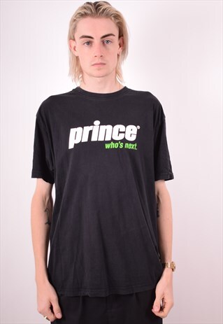 MENS VINTAGE T-SHIRT TOP XL BLACK 90S