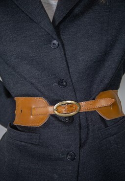 Tan Leather Waist Belt 