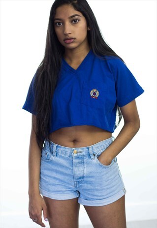 VINTAGE TOMMY HILFIGER LOGO REWORKED CROP TOP 90S M 4.1