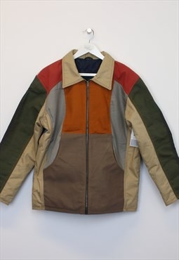 Vintage rework jacket in multi colour. Best fits XL