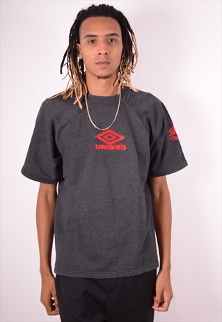 UMBRO MENS VINTAGE SWEATSHIRT TOP 2XL GREY 90S