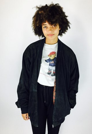 VINTAGE LEATHER BOMBER JACKET