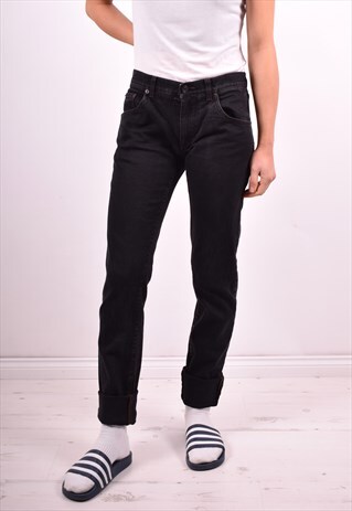 DOLCE & GABBANA WOMENS VINTAGE JEANS W34 L34 BLACK 90'S