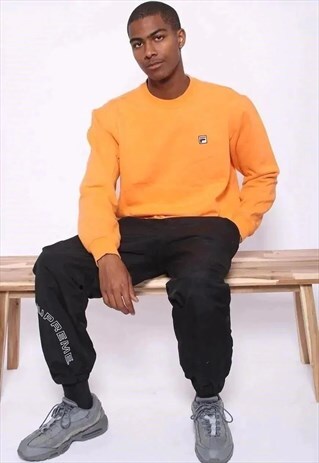 VINTAGE FILA LOGO SWEATSHIRT YELLOW