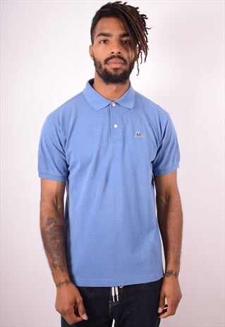 ROBE DI KAPPA MENS VINTAGE POLO SHIRT LARGE BLUE 90S