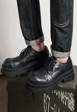 Punk derby shoes tractor sole boots platform Gothic trainers