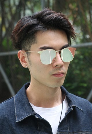 METAL MIRRORED SUNGLASSES - SILVER