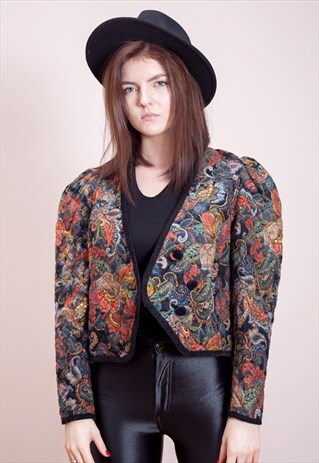 VELOUR SHORT JACKET WITH LIGHT FILLING