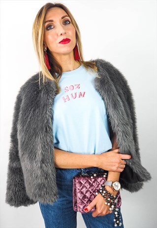 SOZ HUN T SHIRT BLUE