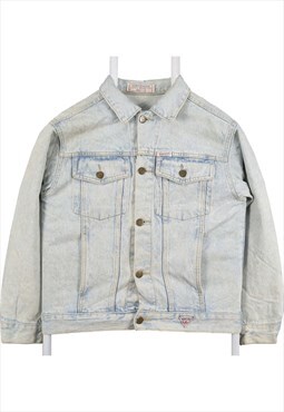 Vintage 90's Guess Denim Jacket Light Wash Button Up