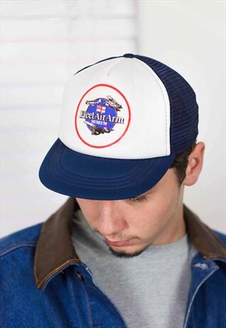 VINTAGE FLEET AIR ARM TRUCKER CAP LOGO 90S ONE SIZE 1.6