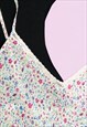 VINTAGE SLIP DRESS Y2K FAIRYCORE CROCHET BABYDOLL IN WHITE