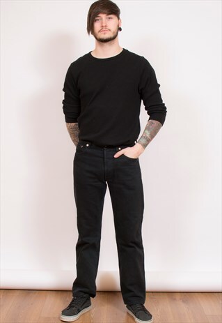 LEVI'S 501 BLACK DENIM JEANS