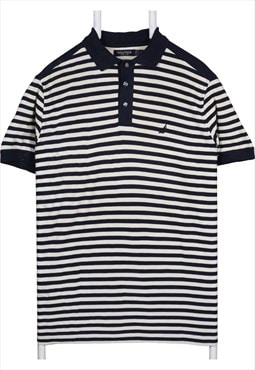 Vintage 90's Nautica Polo Shirt Striped Short Sleeve
