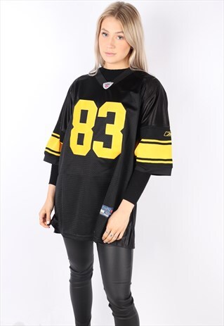 BNWT PITTSBURGH STEELERS JERSEY BLACK SHIRT XL 83 BLACK