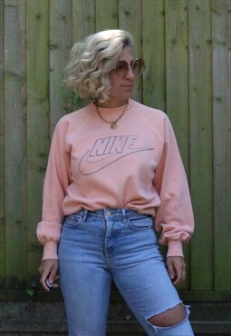 Vintage 1990s Nike Printed spellout sweatshirt in peach