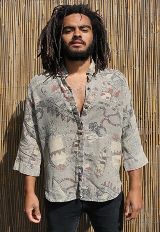 VINTAGE SHIRT RARE SLEEVE & DESIGN