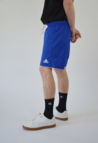 VINTAGE ADIDAS CLASSIC SPORT SHORTS IN BLUE COLOR FOR MEN