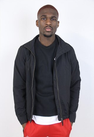 VINTAGE TOMMY HILFIGER BLACK ZIP-UP CASUAL JACKET