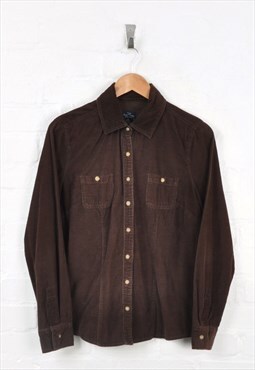 Vintage Cord Shirt Brown Ladies Medium