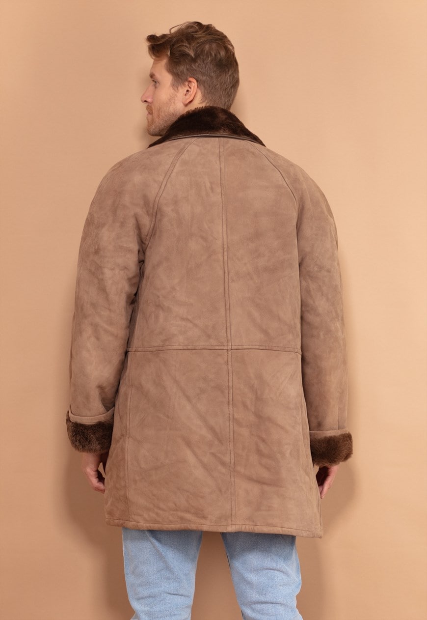 Mens sheepskin hotsell coat asos