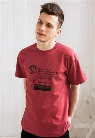 DJ T SHIRT DRUM & BASS: BE LIKE DAVE - SYNTHESIZER MUSIC 808
