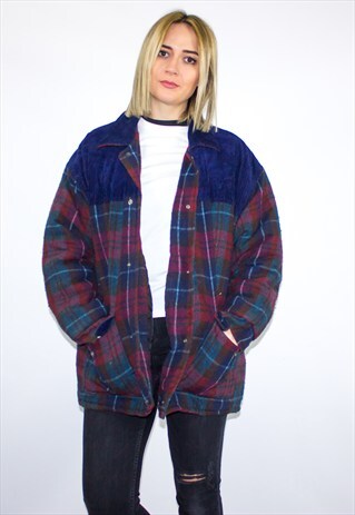 VINTAGE OVERSIZED WOOL & CORDUROY JACKET