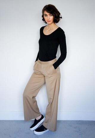 RALPH LAUREN BEIGE CROPPED TROUSERS