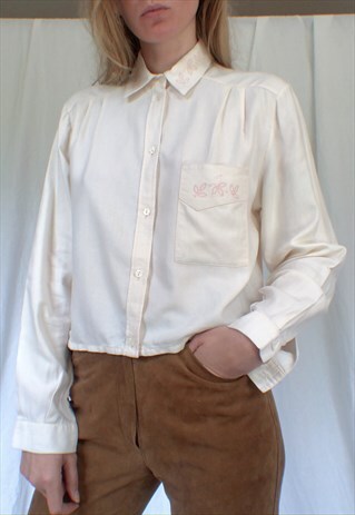 CROPPED COTTON SHIRT