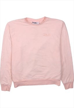 Vintage 90's Fila Sweatshirt Lightweight Crew Neck Pink