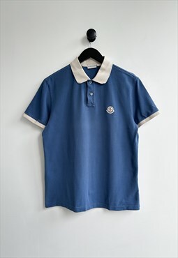 Moncler Maglia Blue Polo Shirt