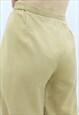 90S VINTAGE BEIGE YELLOW HIGH WAISTED TROUSERS