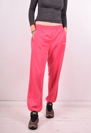 ADIDAS WOMENS VINTAGE TRACKSUIT TROUSERS W34 L30 PINK 90S
