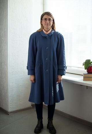 VINTAGE 80'S BLUE WINTER COAT