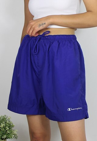 VINTAGE CHAMPION SHORTS W SPELL OUT LOGO FRONT