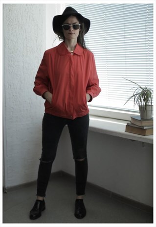 VINTAGE 80'S ROSE RED LONG SLEEVES JACKET