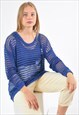 VINTAGE 00'S SHEER TOP IN BLUE