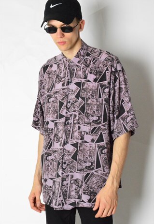 RARE VINTAGE 90S PURPLE FRED PERRY SHORT SLEEVE SHIRT