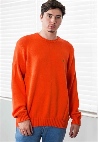 VINTAGE POLO RALPH LAUREN JUMPER SWEATER LOGO XL 22.2