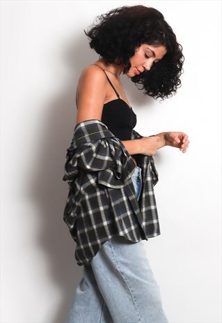 VINTAGE 90'S PLAID OVERSIZED CHECKED SHIRT