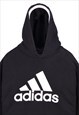 ADIDAS 90'S SPELLOUT PULLOVER HOODIE XLARGE BLACK