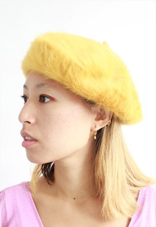 MUSTARD EGG YOLK SORBET FLUFFY BERET