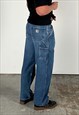 Vintage Carhartt Carpenter Pants Men's Mid Blue