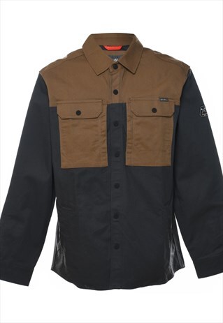 VINTAGE EDDIE BAUER TWO-TONE UTILITY SHIRT - L