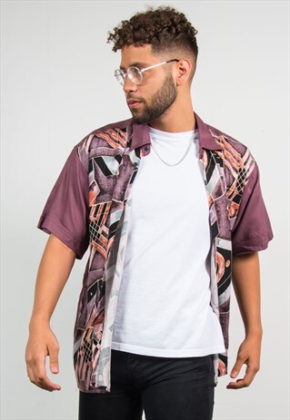 90'S CRAZY PATTERN SHORT SLEEVE SHIRT