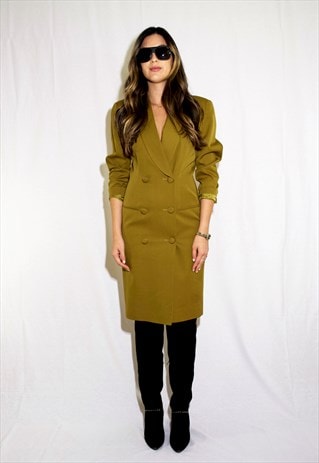 VINTAGE GREEN TAHARI LONG COAT