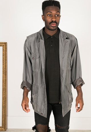 VINTAGE 80S SILK PARKA / R3399