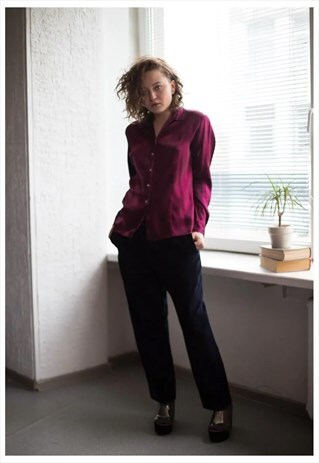 VINTAGE 80'S HOT PINK/PURPLE SHIMMERING SHIRT