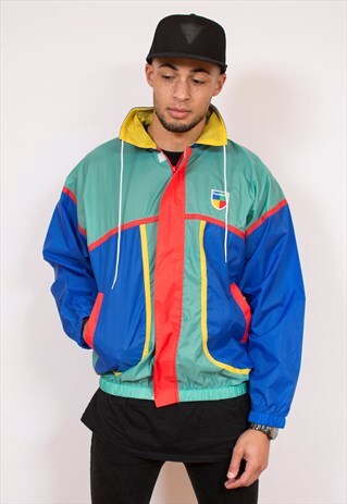 VINTAGE HUMMEL HOODED WINDBREAKER S