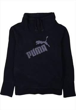 Vintage 90's Puma Sweatshirt Sportswear Spellout Black
